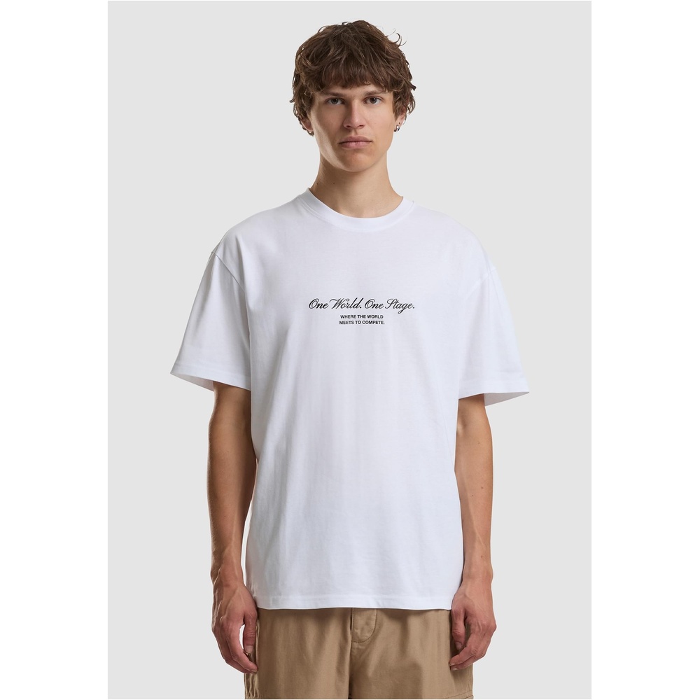 Mister Tee - One World One Stage Oversize Herren TShirt - Weiß